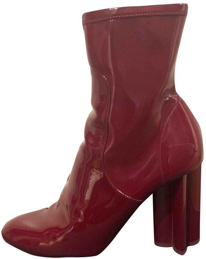 louis vuitton red boots