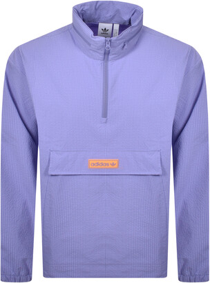 adidas originals overdyed premium sweatshirt with chest logo in purpl