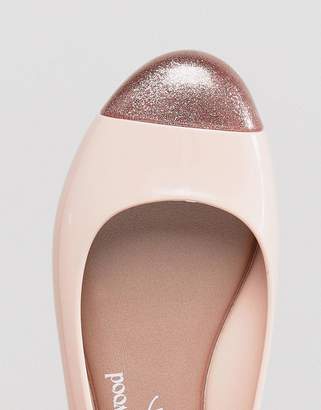 Melissa Rose Glitter Charlie Flat Shoes