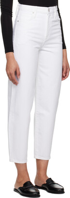 Frame White Tapered Jeans