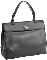 Thumbnail for your product : Armani 746 Armani asfalto leather button detail top handle bag
