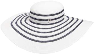 Maison Michel Bianca Striped Shiny Straw Hat