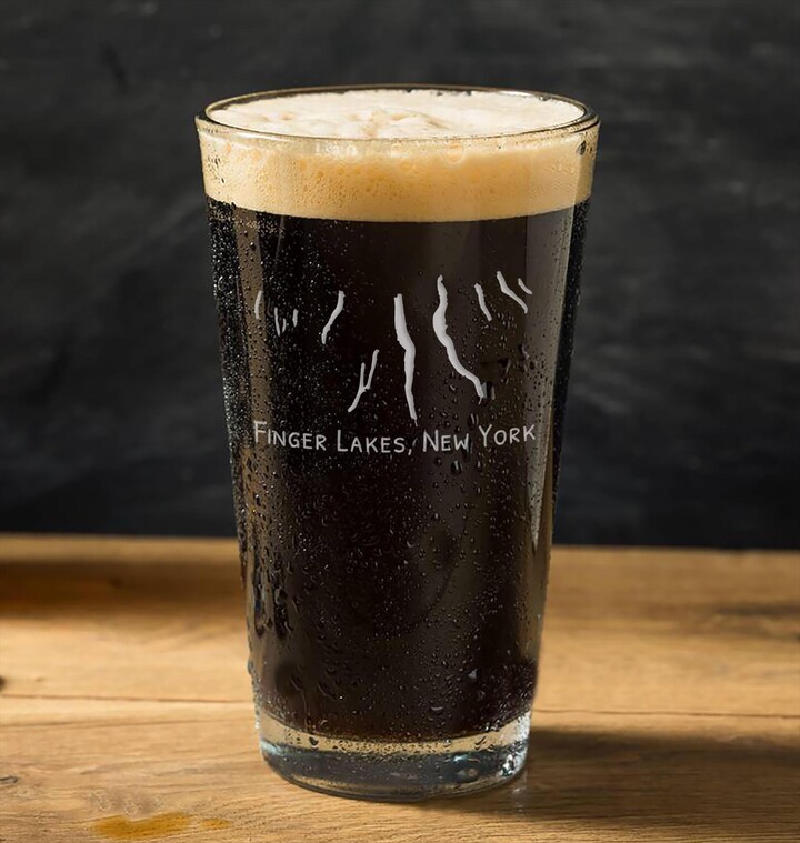 Finger Lakes Pint Glass, Customizable