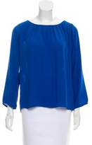 Thumbnail for your product : By Malene Birger Long Sleeve Cutout-Accented Top