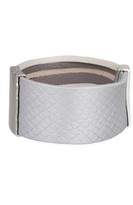 Thumbnail for your product : Saachi Grey Argyle Genuine Leather Bracelet