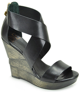 Thumbnail for your product : Diane von Furstenberg Opal - Leather Wedge Sandal in Black