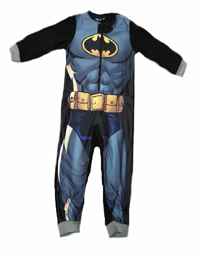 Boys size 6 BATMAN costume sleep suit all in one pyjamas zip up NEW pjs 