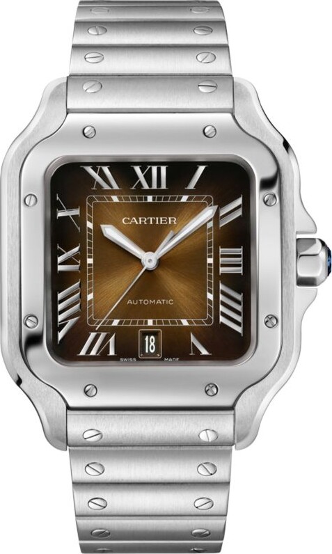 Cartier Large Steel Santos De Watch ShopStyle