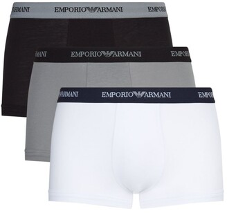 Emporio Armani 3 Pack Stretch Cotton Trunks | ShopStyle