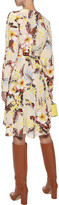 Thumbnail for your product : Diane von Furstenberg Belted Floral-print Silk Crepe De Chine Dress