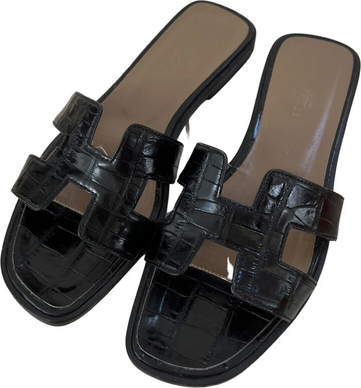 Hermes Oran alligator mules ShopStyle