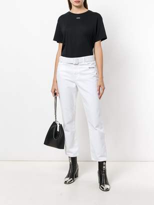 Off-White belted cropped jeans