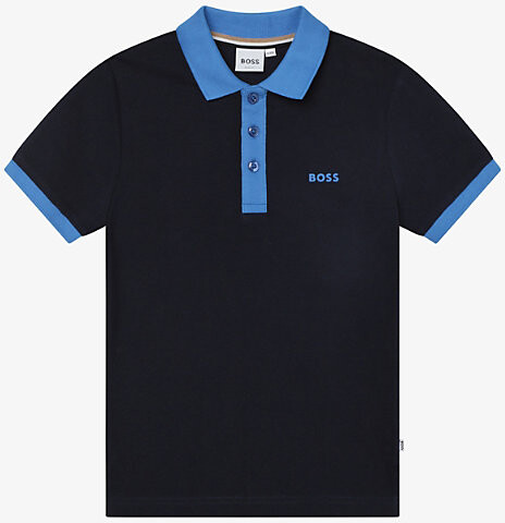 HUGO BOSS Boys Navy Kids Rubberised-logo Cotton-piqué Polo Shirt 4-16 Years  10 Years - ShopStyle