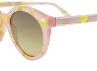 Christopher Kane Eyewear speckled round frame sunglasses