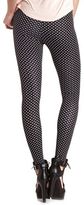 Thumbnail for your product : Charlotte Russe Cotton Polka Dot Printed Leggings