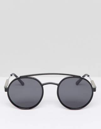 Spitfire round sunglasses in black