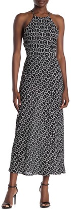 Emory Park Chain Print Lace Back Woven Dress