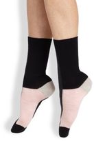 Thumbnail for your product : Maria La Rosa Colorblock Mid-Calf Socks