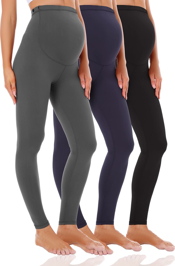 Maternity Pants For Work FULLSOFT 3 Pack Maternity Leggings - Over - View #10