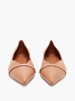Thumbnail for your product : Malone Souliers Colette Point-toe Nappa-leather Flats - Nude
