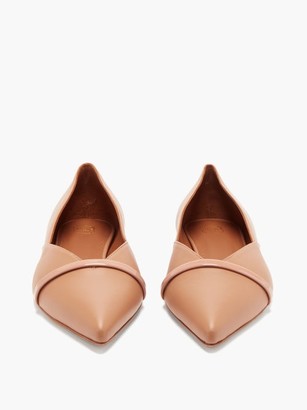 Malone Souliers Colette Point-toe Nappa-leather Flats - Nude