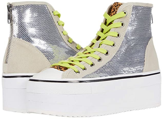 steve madden silver platform sneakers