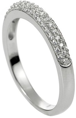 Journee Collection 1 9/10 CT. T.W. Round-cut Cubic Zirconia Wedding Band Pave Set Ring in Sterling Silver - Silver