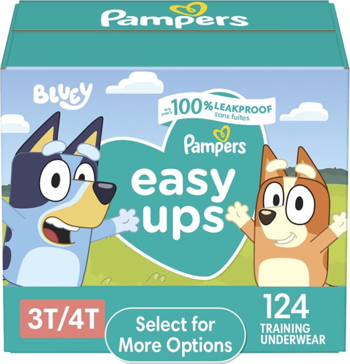 Pampers Easy Ups Bluey Training Pants Toddler Boys Size 3T-4T, 124 Count (Select for More Options)