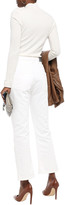 Thumbnail for your product : Brunello Cucinelli Bead-embellished High-rise Kick-flare Jeans