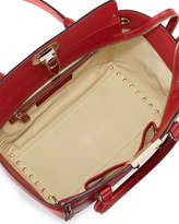 Thumbnail for your product : Valentino Small Rockstud Double-Handle Tote Bag, Rosso (Red)