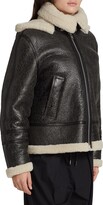 Thumbnail for your product : Yigal Azrouel Serenity Cracked Leather & Shearling Jacket