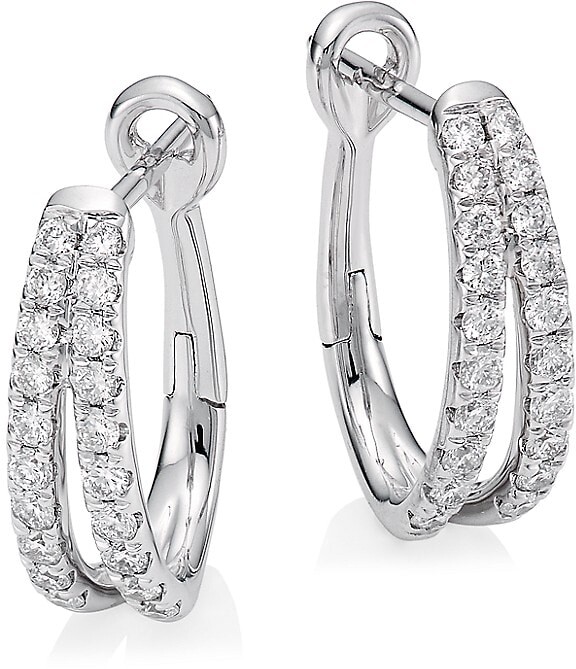 Oval Hoop Earrings White Gold | Shop the world's largest 