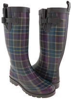 women's plaid rain boots