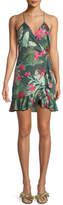 Thumbnail for your product : Lovers And Friends Gigi Halter Floral-Print Mini Wrap Dress
