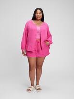 Thumbnail for your product : Gap Crinkle Gauze Boatneck Button-Front Top