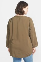 Thumbnail for your product : MICHAEL Michael Kors Studded Flutter Top (Plus Size)