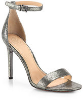 Thumbnail for your product : Tory Burch Keri Crackled Metallic Leather Sandals