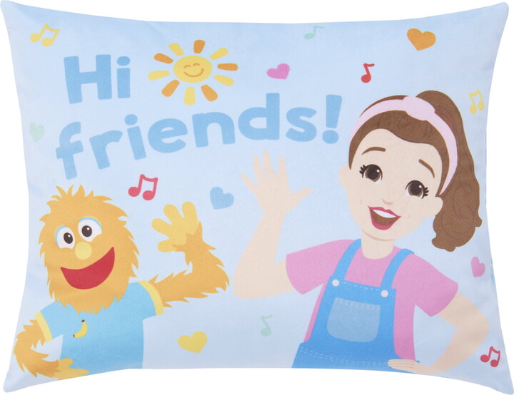 NoJo Ms. Rachel Happy Patchwork Toddler Pillow