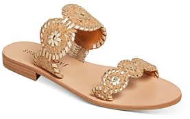 Jack Rogers Women's Lauren Cork & Leather Slide Sandals
