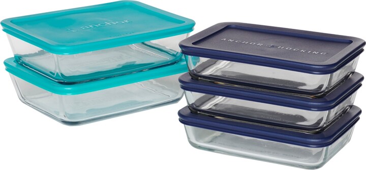 Ello Duraglass Mixed 10-pc. Food Storage Container Set, Blue - Blue