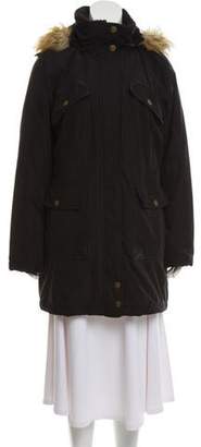 DKNY Hooded Short Coat