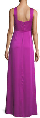 Jill Stuart Jill Halter Keyhole Sleeveless Satin Evening Gown