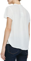Thumbnail for your product : Joie Dayana Short-Sleeve Tie-Neck Blouse
