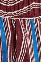 Thumbnail for your product : Suno Cropped printed washed-silk wide-leg pants