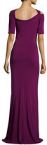 Thumbnail for your product : Donna Karan One Cold-Shoulder Half-Sleeve Gown