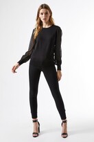 Thumbnail for your product : Dorothy Perkins Women's Black Dobby Sleeve 2 In 1 Jumper - 10
