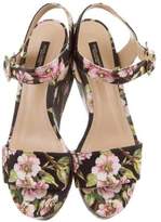 Thumbnail for your product : Dolce & Gabbana Floral Wedge Sandals