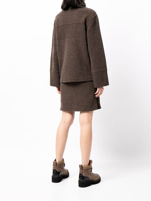 Fendi Pre-Owned Logo-Embossed Knitted Jumper And Skirt Set