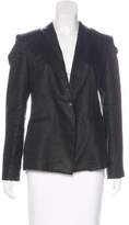 Thumbnail for your product : Helmut Lang Leather-Trimmed Notch-Lapel Blazer