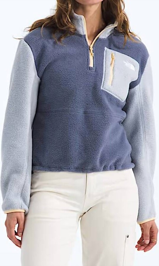 The North Face Yumiori Quarter Zip Jacket In Twilight Galaxy Blue Flax Mineral Salt